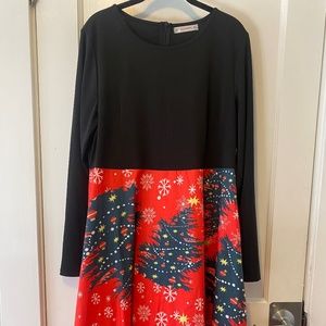 Plus Size Christmas Tree Dress